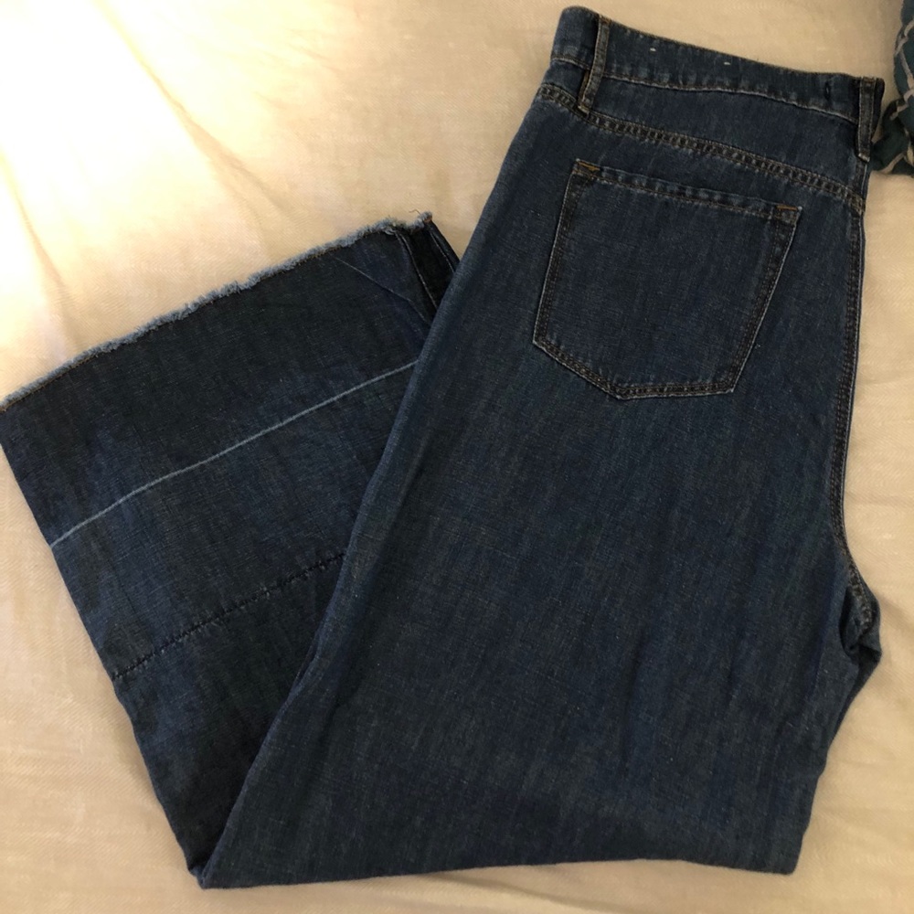 Loft wide leg crop jeans